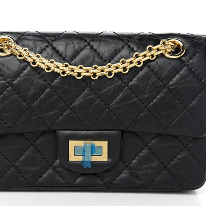 Chanel Aged Calfskin Quilted 2.55 Reissue Mini Flap Black 10 of 10