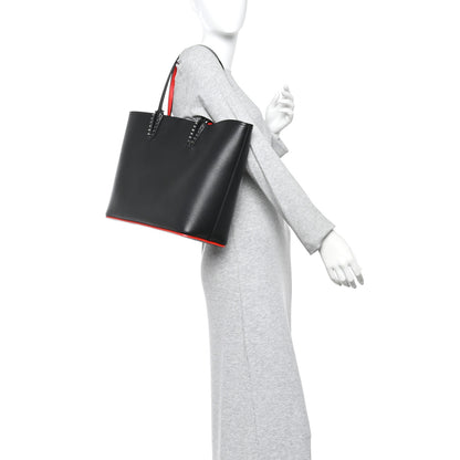 Christian Louboutin Calfskin Spikes East West Cabata Tote Black 2 of 11