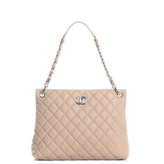 Caviar Easy Zip Tote Beige Clair