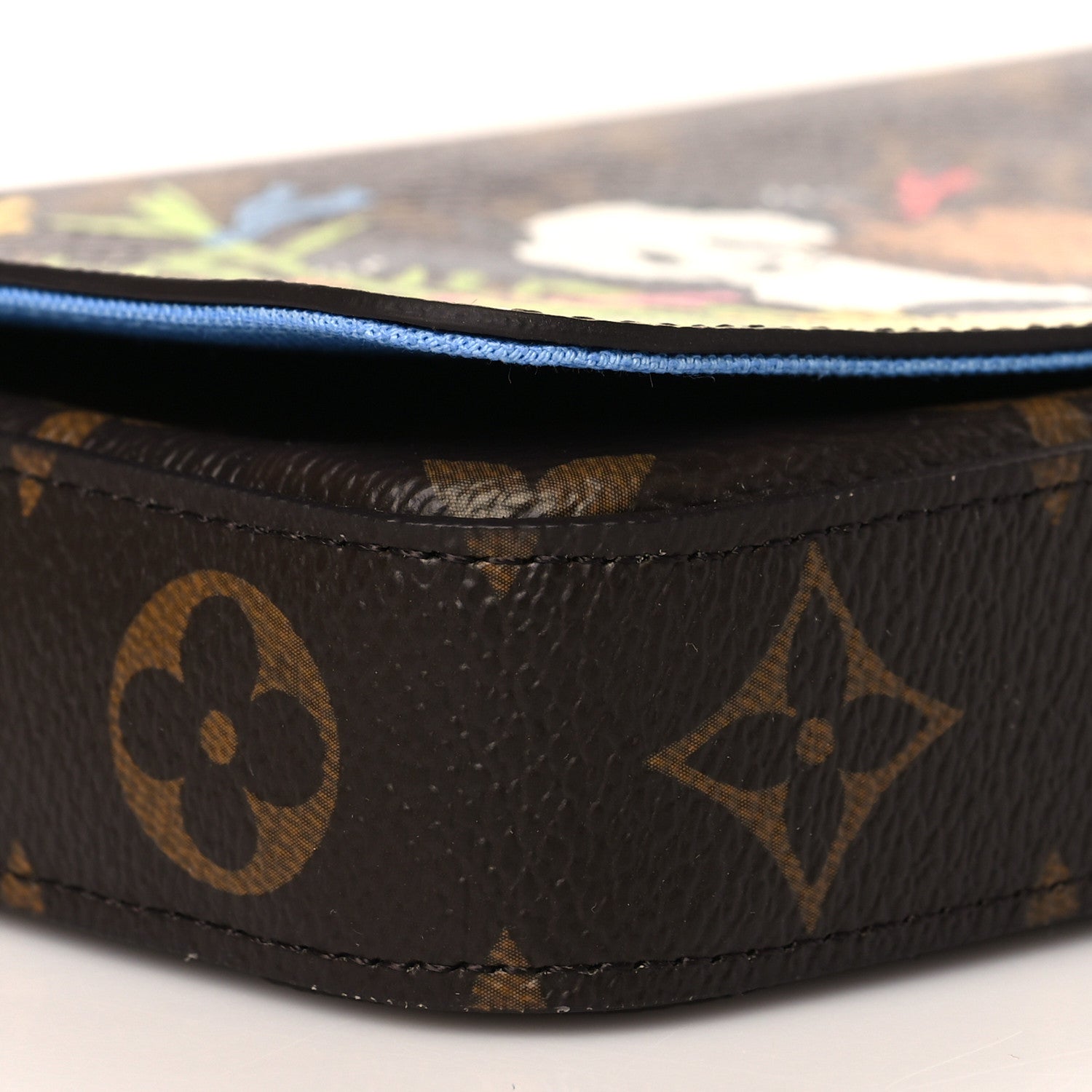 Louis Vuitton Monogram 2021 Christmas Animation China Wall Pochette Felicie Chain Wallet Myosotis Blue 7 of 11