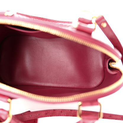 Louis Vuitton Ostrich Alma BB Fuchsia 5 of 10