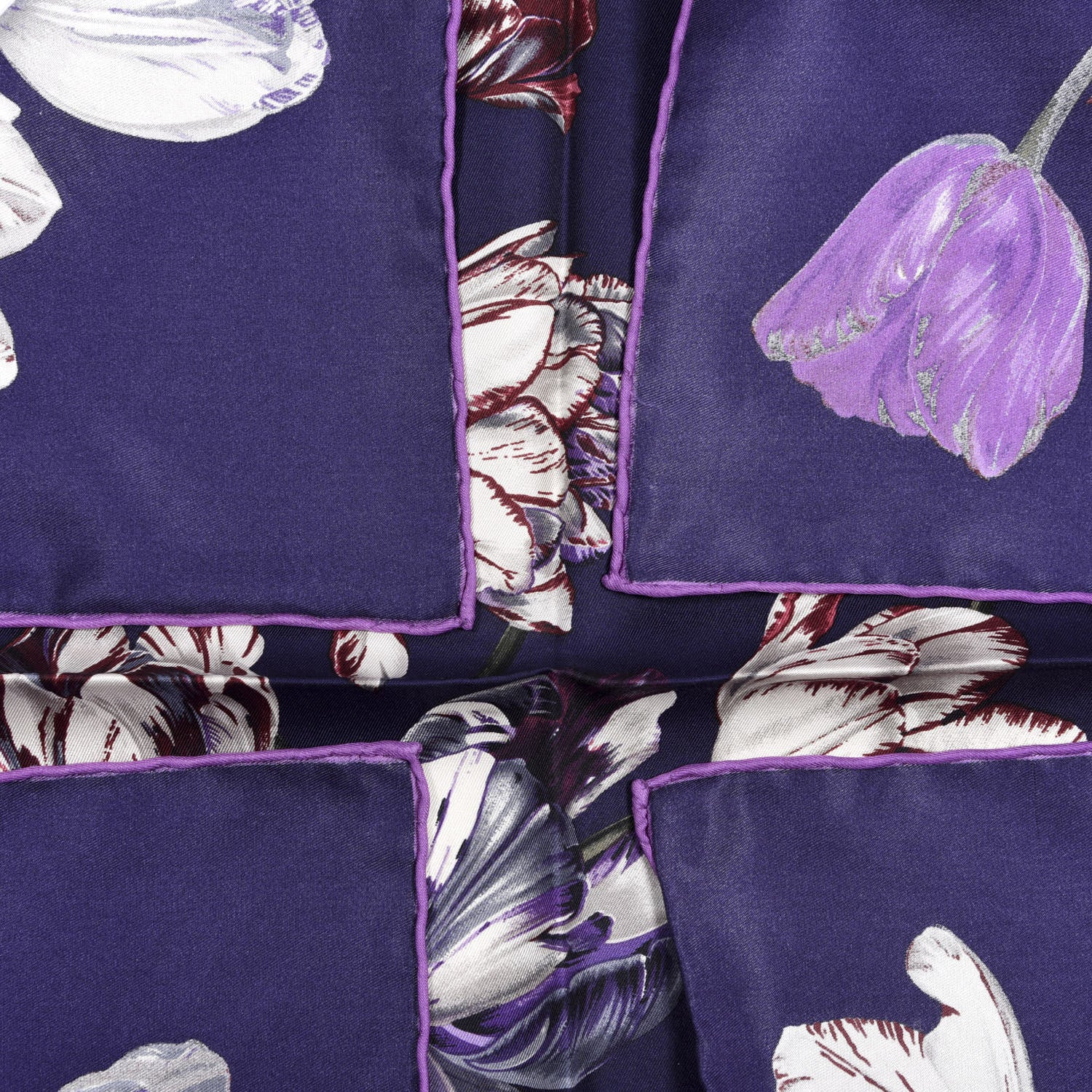 Gucci Silk Floral Pocket Square Purple 2 of 3