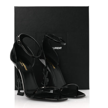 Saint Laurent Patent Calfskin Opyum 110 Sandals 40.5 Black 11 of 11