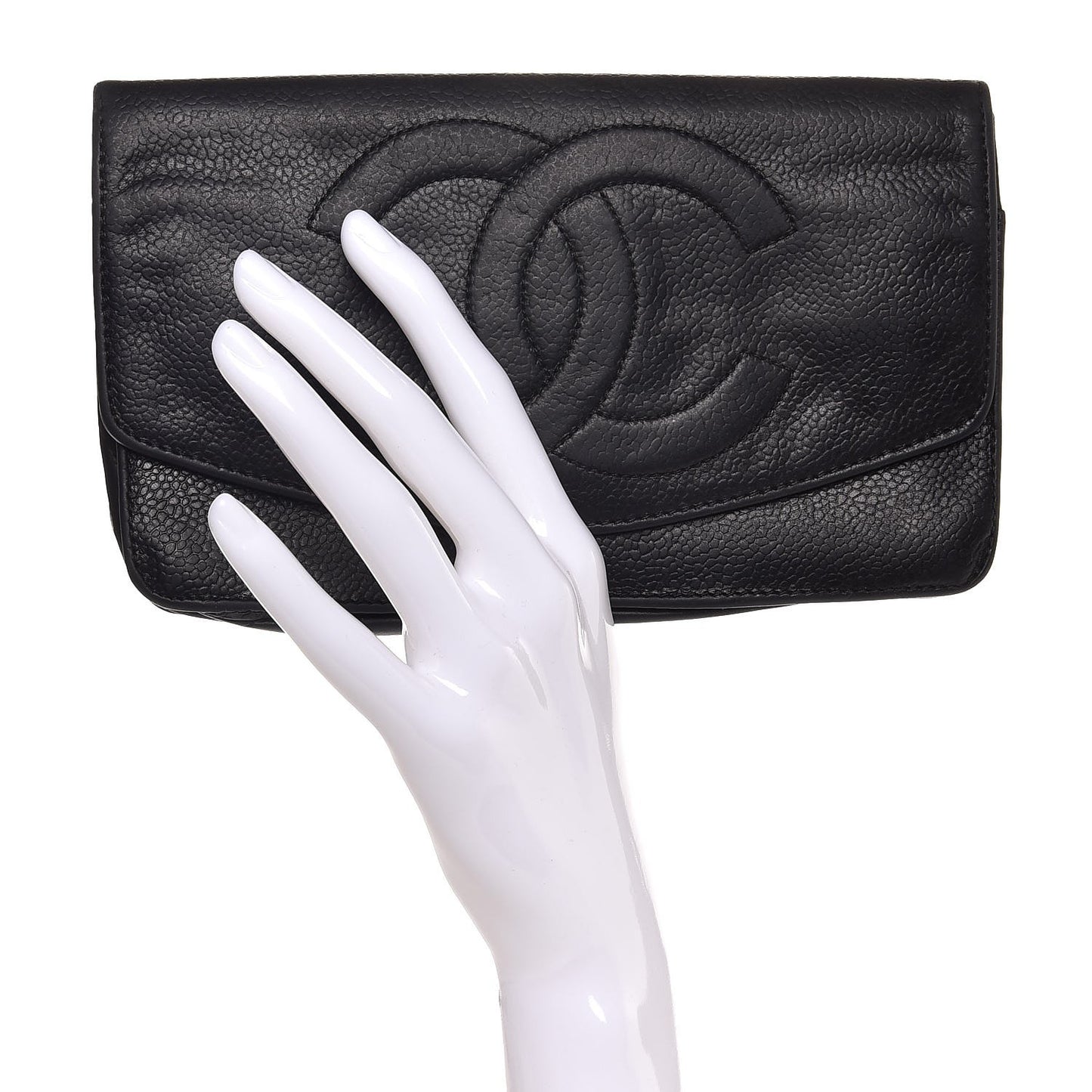 Caviar Timeless CC Flap Wallet Black