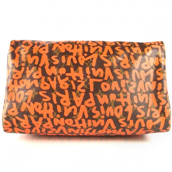Louis Vuitton Monogram Graffiti Speedy 30 Orange 3 of 7
