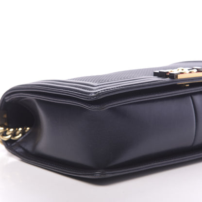 Chanel Lambskin Embossed New Medium Boy Cube Flap Navy 9 of 11