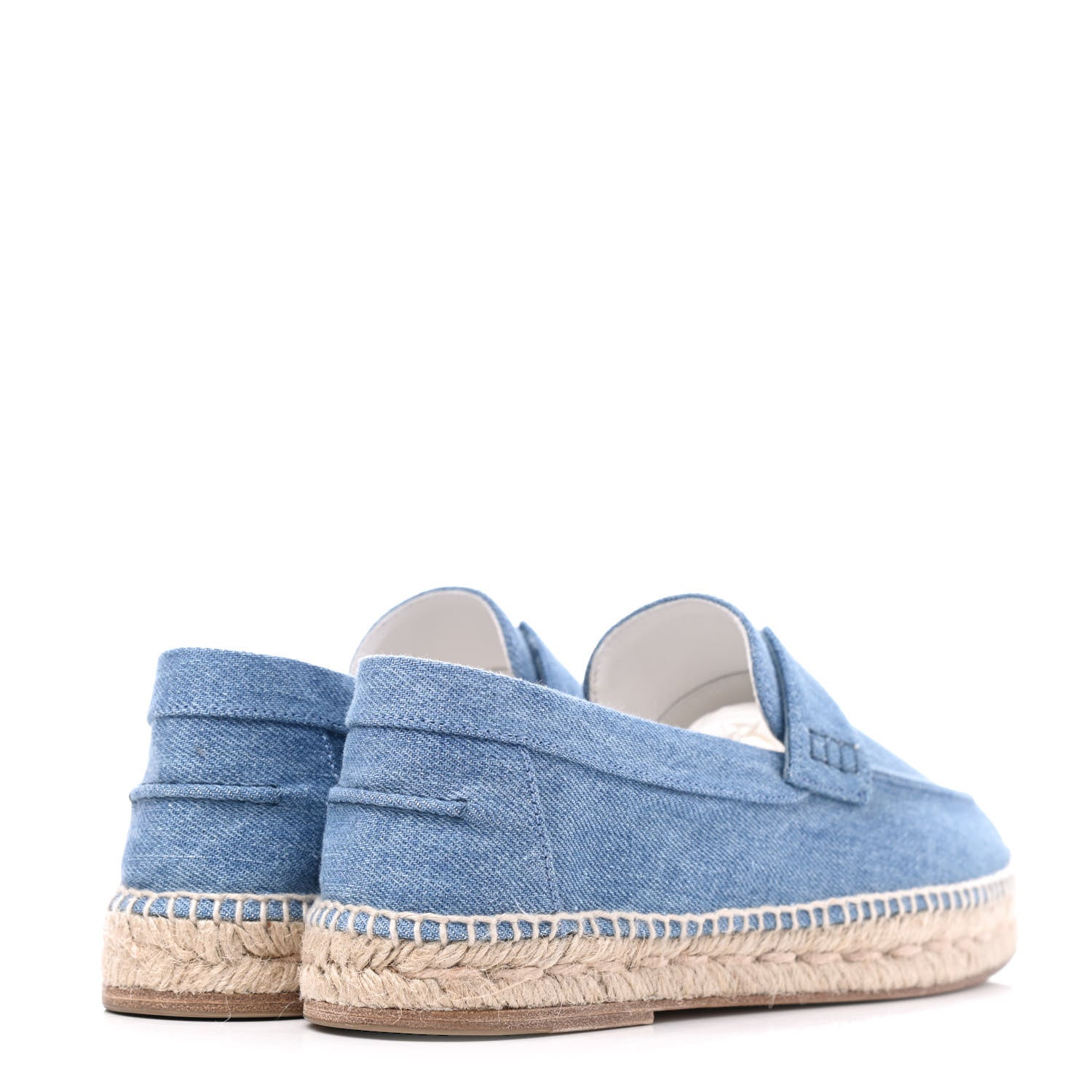 Hermes Denim Canvas Womens Trip Espadrilles 39 Bleu Clair 4 of 12
