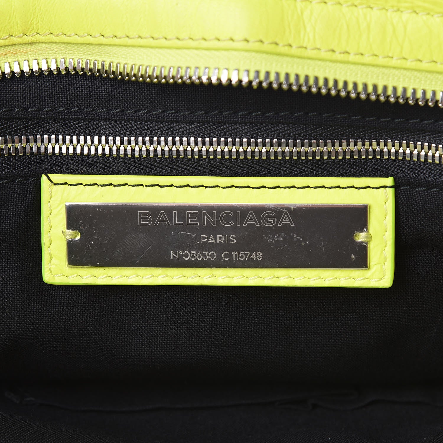 Balenciaga Agneau Classic Silver Hardware City Jaune Fluo 6 of 18