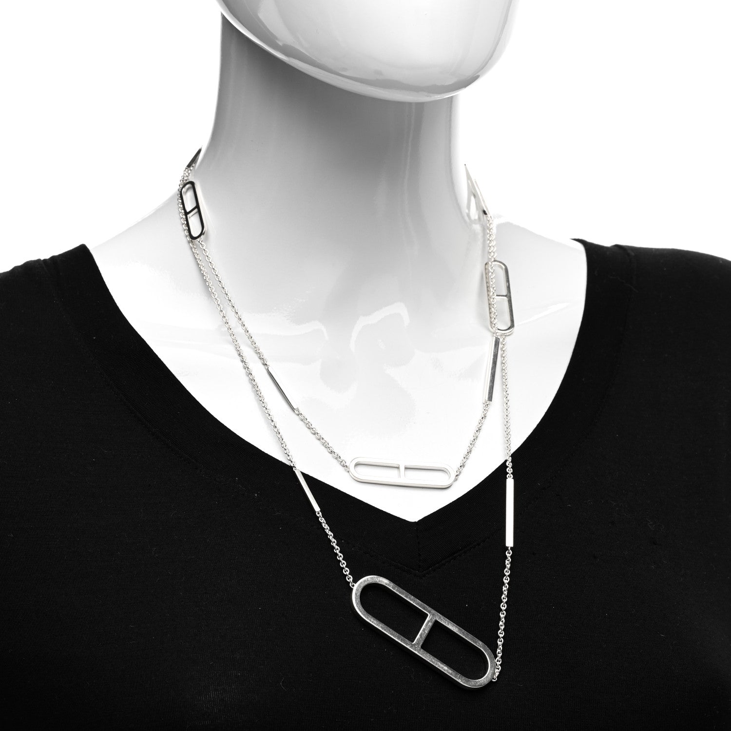 Hermes Sterling Silver Ever Chaine d'Ancre Long Necklace 120 2 of 5