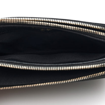 Chanel Caviar Quilted Zipped Phone Holder With Chain Black 4 of 10