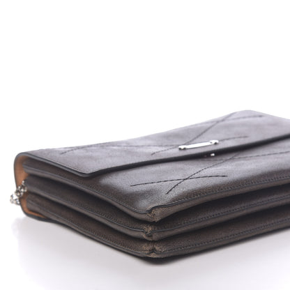 Lanvin Laminated Calfskin Medium Sugar Flap Shoulder Bag Brown 7 of 9