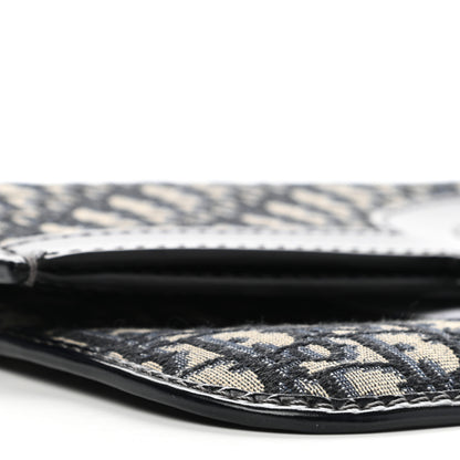 Christian Dior Oblique Fold Over Clutch Blue 7 of 8