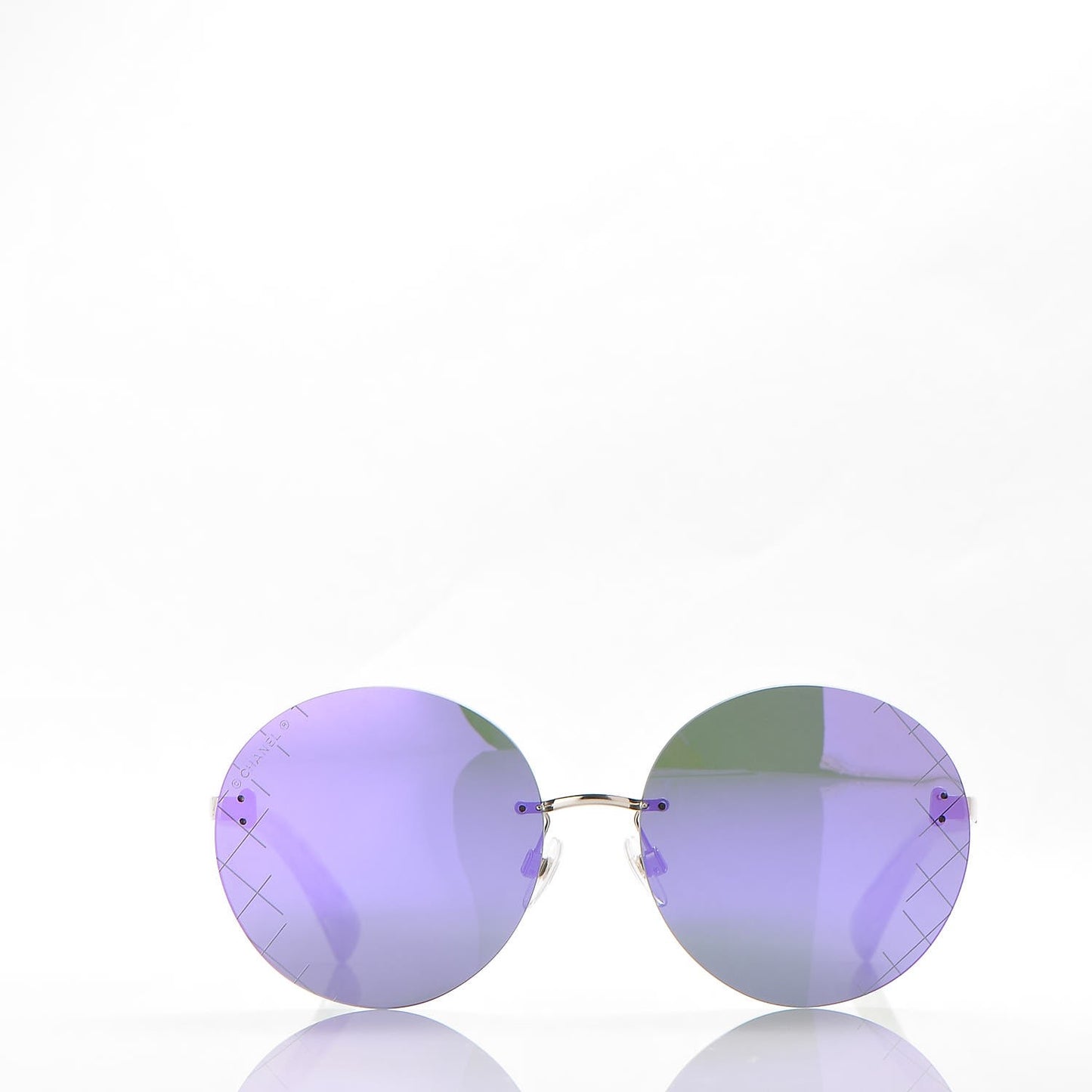 Mirrored Round Sunglasses 4216 Purple