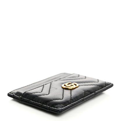 Gucci Calfskin Matelasse GG Marmont Card Holder Black 4 of 6