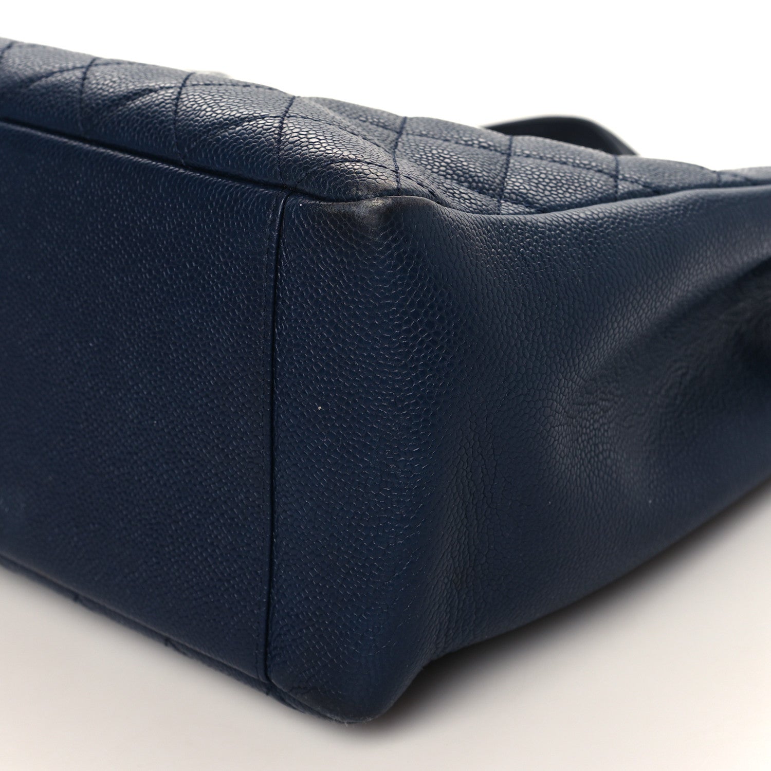 Chanel Caviar Quilted Grand Shopping Tote GST Dark Navy Blue 9 of 11