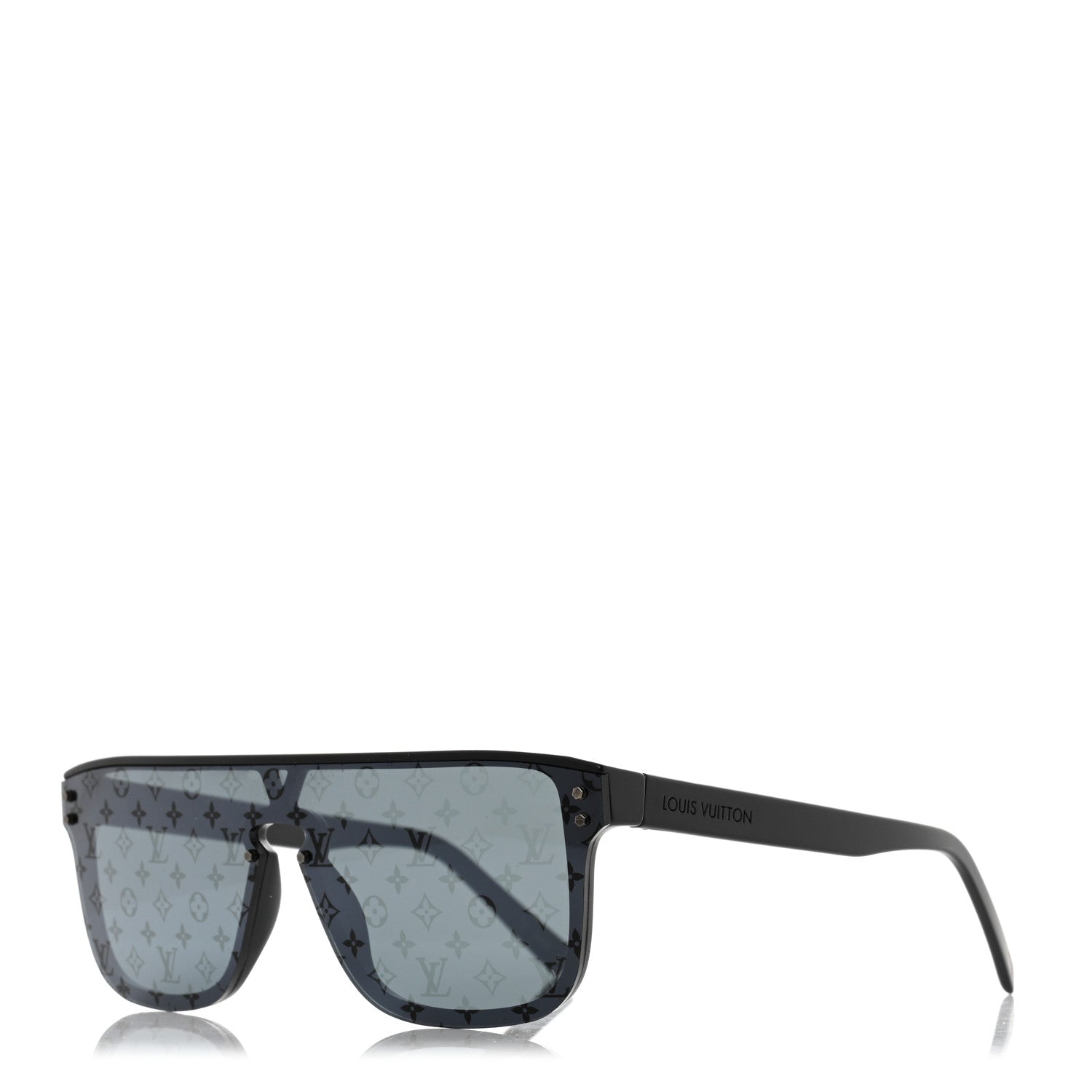 Louis Vuitton Acetate LV Waimea Square Sunglasses Z1082W Black 1 of 8