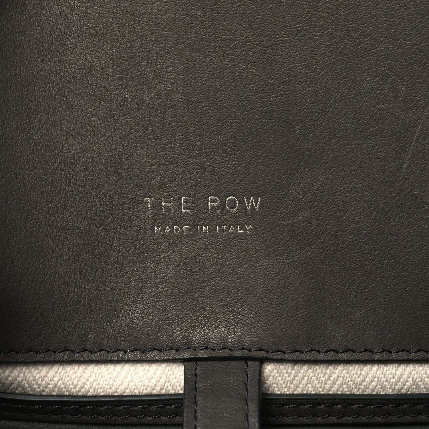 The Row Polished Saddle Calfskin Soft Margaux 12 Koala Grey 6 of 11