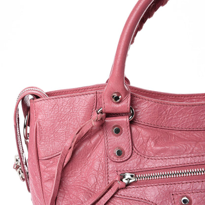 Balenciaga Agneau Classic Silver Hardware Velo Rose Hortensia 10 of 10