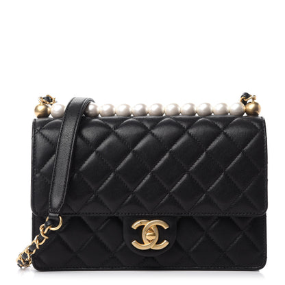 Chanel Lambskin Quilted Small Chic Pearls Flap Black 1 of 11