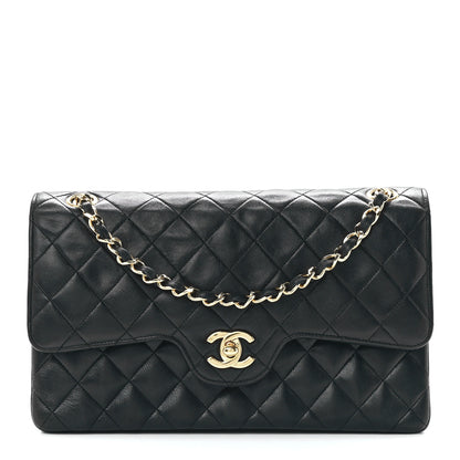 Chanel Lambskin Quilted Medium Double Flap Black 1 of 11
