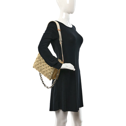 Louis Vuitton Lambskin Embossed Monogram Coussin PM Gold 2 of 9