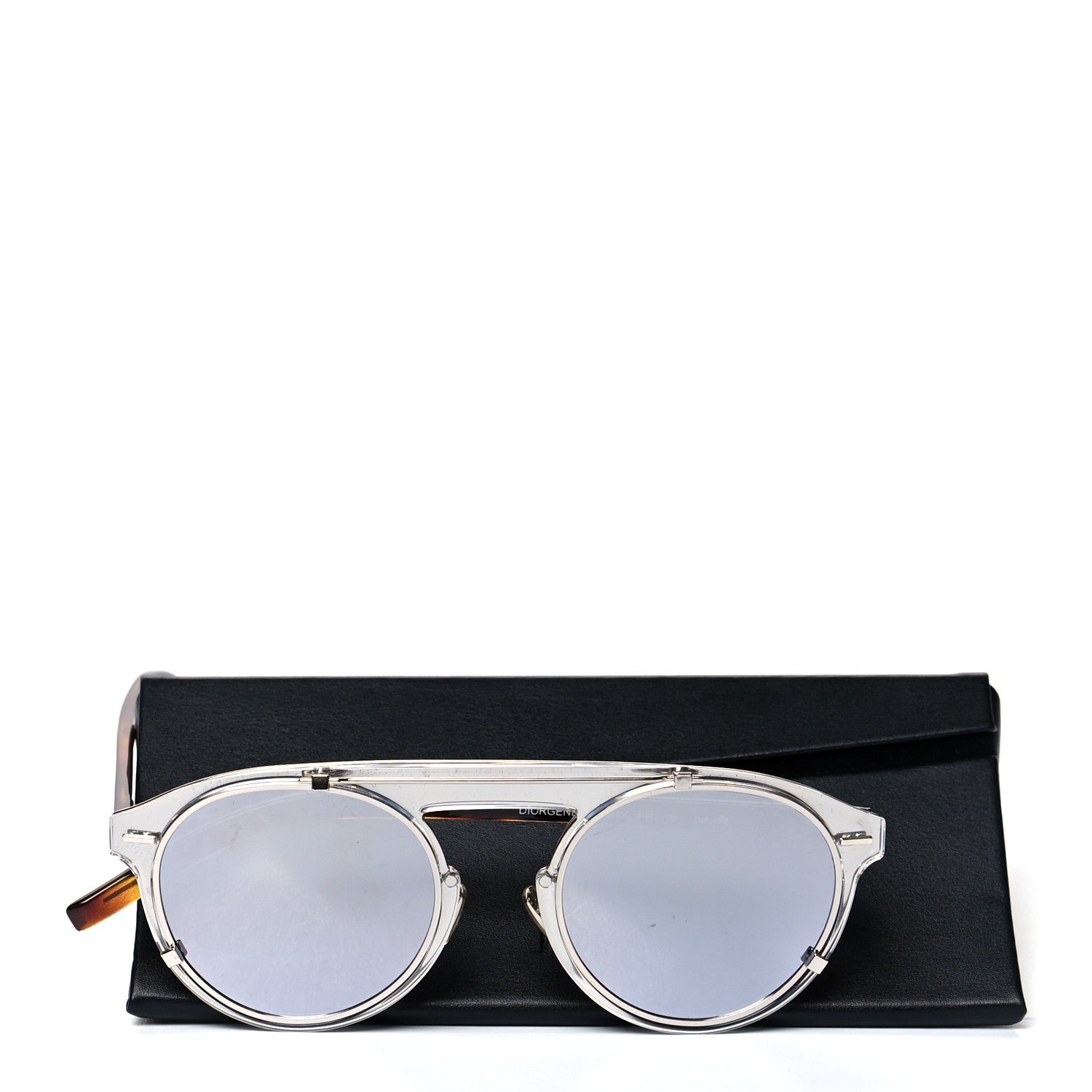 Christian Dior Round Genese Sunglasses Silver Tortoise 7 of 7