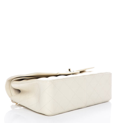 Chanel Caviar Quilted Jumbo Double Flap White 4 of 11