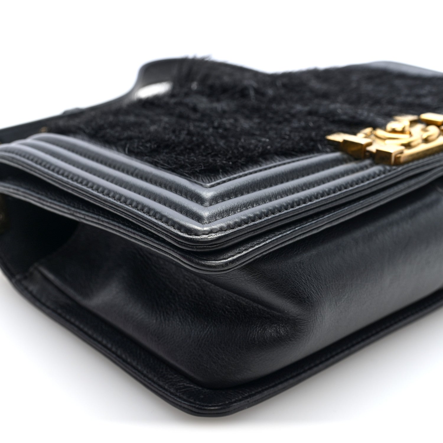 Chanel Goat Hair Medium Celtic Boy Flap Black 9 of 10