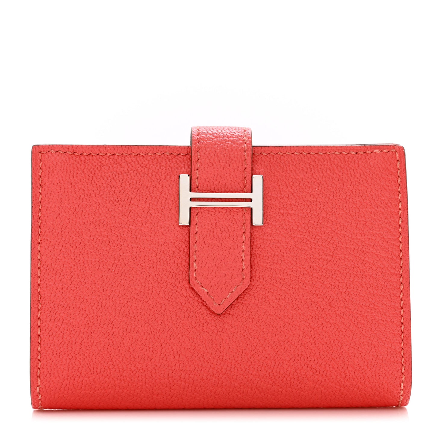 Chevre Mysore Bearn Card Holder Wallet Rose Texas