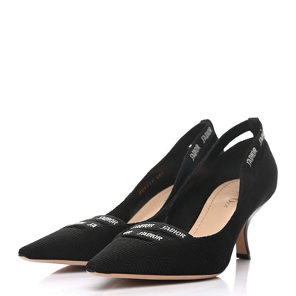 Christian Dior Fabric J'Adior Ribbon Pumps 40.5 Black 3 of 8