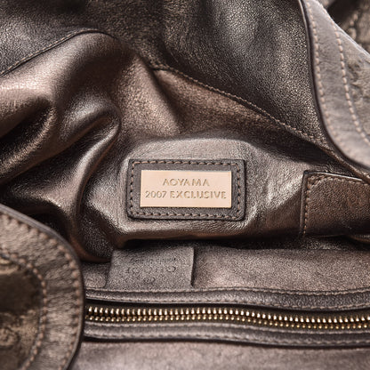 Gucci Metallic Guccissima Large Indy Top Handle Hobo Pewter 6 of 25