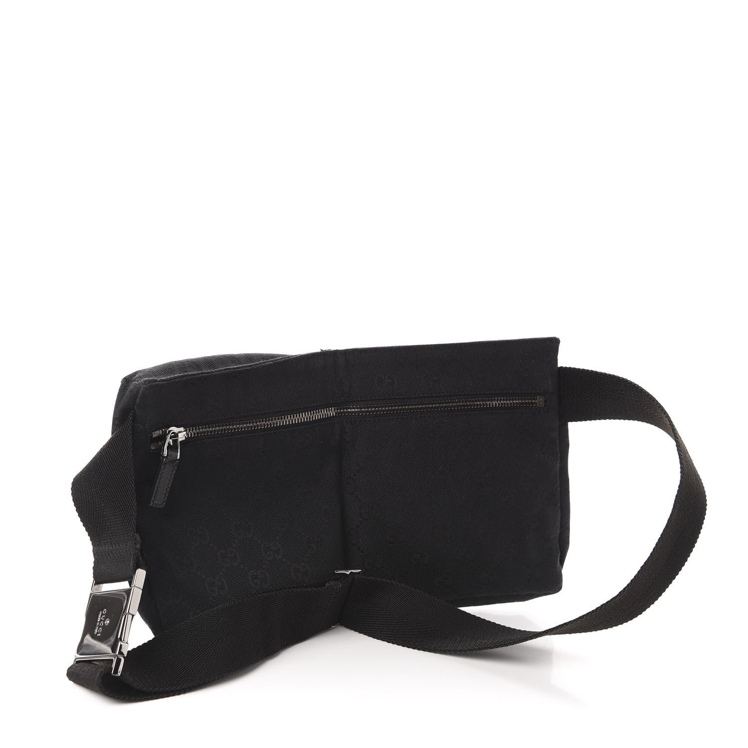 Gucci GG Monogram Double Pocket Belt Bag Black 3 of 12