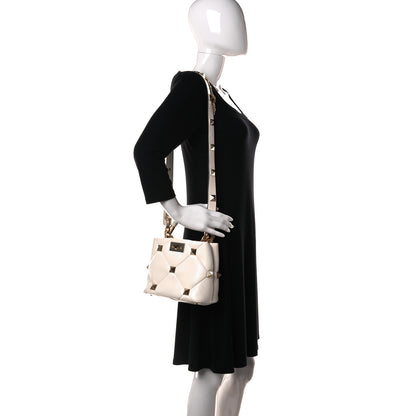 Valentino Garavani Nappa Small Roman Stud The Handle Bag Ivory 2 of 10