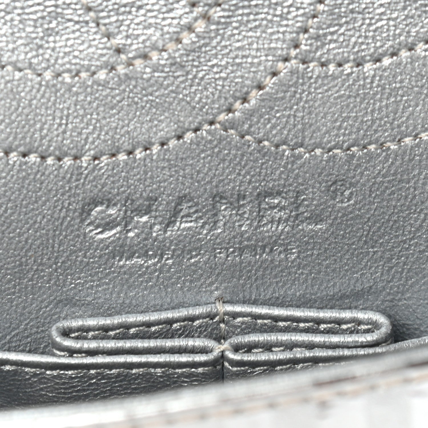 Chanel Metallic Calfskin Striped 2.55 Reissue Flap Silver 6 of 9