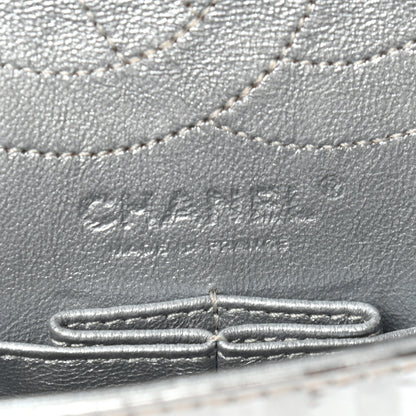 Chanel Metallic Calfskin Striped 2.55 Reissue Flap Silver 6 of 9