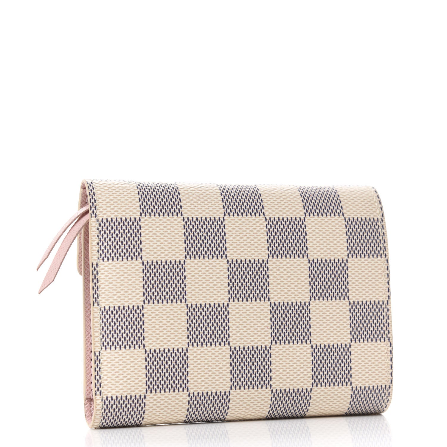 Louis Vuitton Damier Azur Victorine Wallet Rose Ballerine 3 of 8