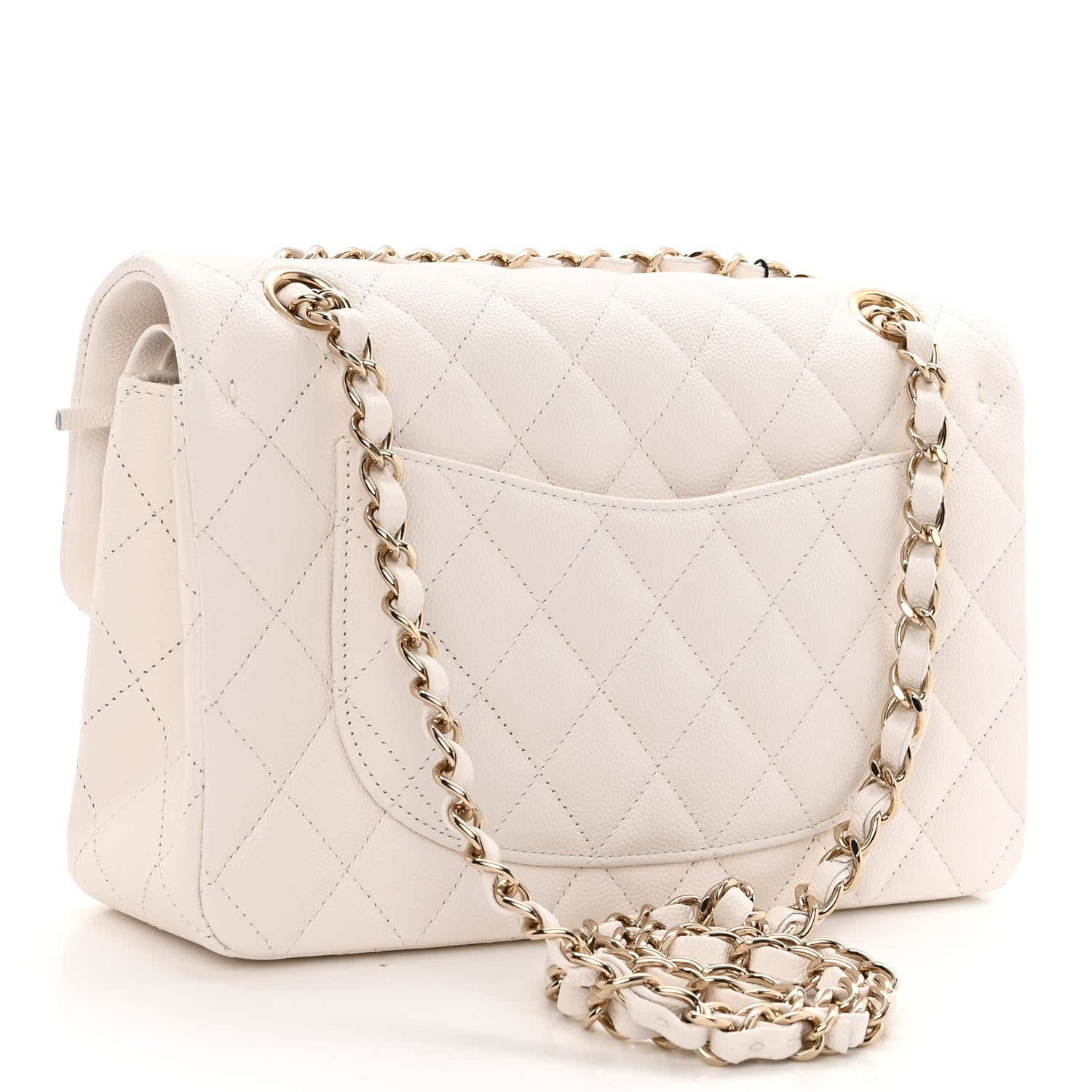 Chanel Caviar Quilted Small Double Flap White 3 of 10