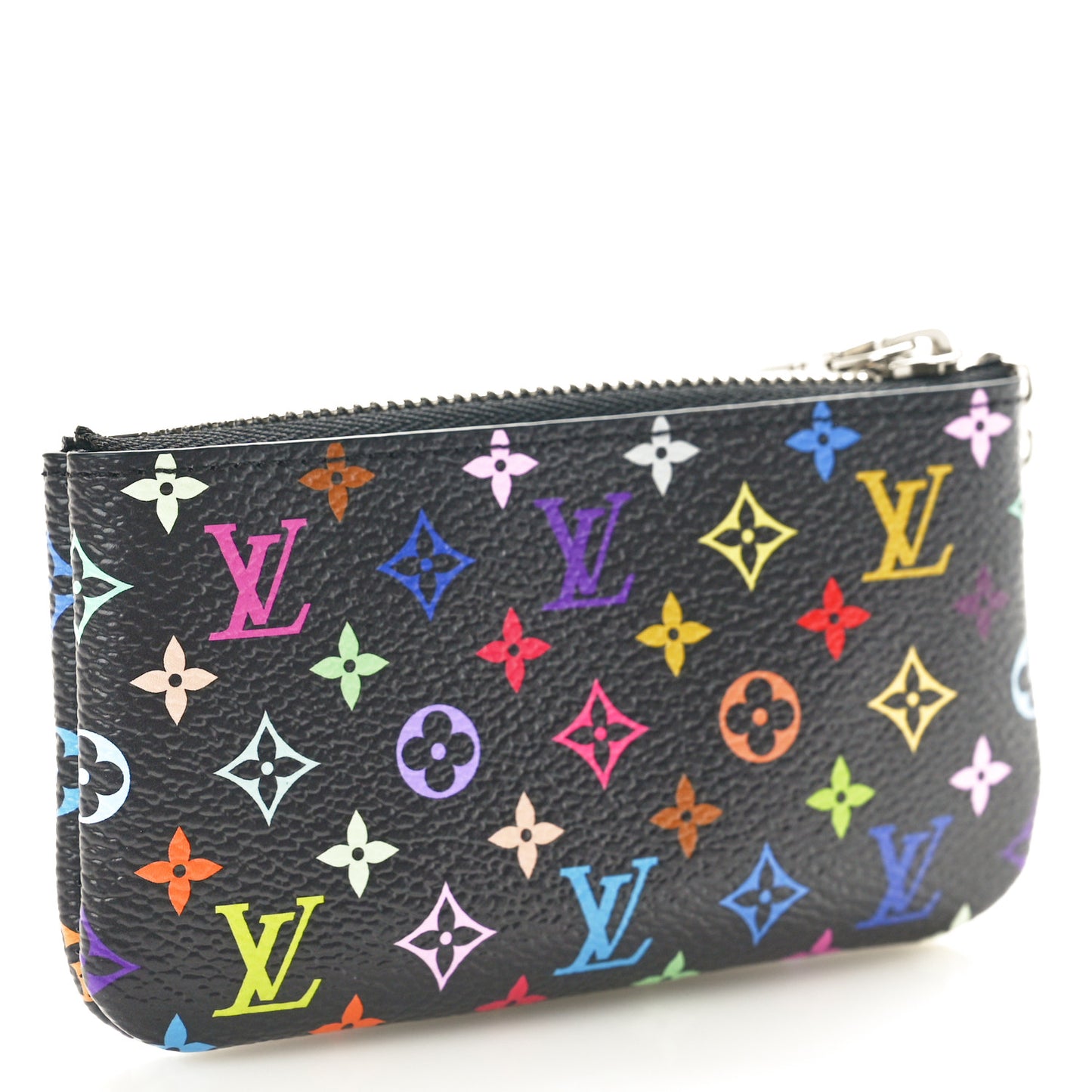 LV X TM Monogram Multicolor Key Pouch Black