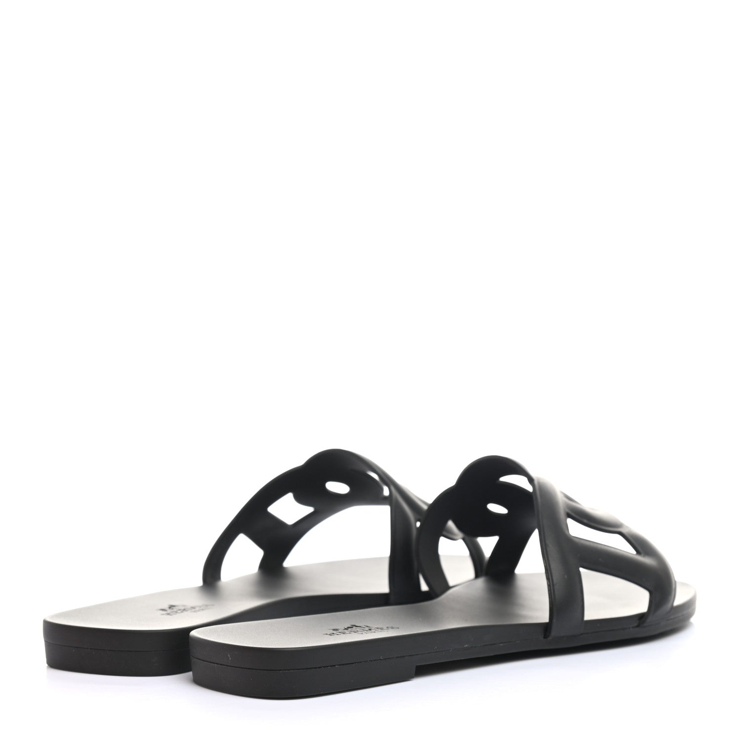 Hermes Rubber Aloha Sandals 36 Black 4 of 8