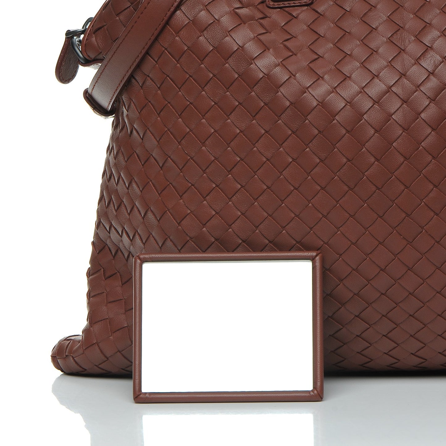 Nappa Intrecciato Medium Convertible Bag Russet