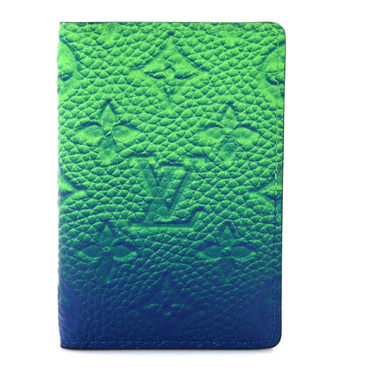 Louis Vuitton Taurillon Illusion Pocket Organizer Bleu Vert 1 of 8