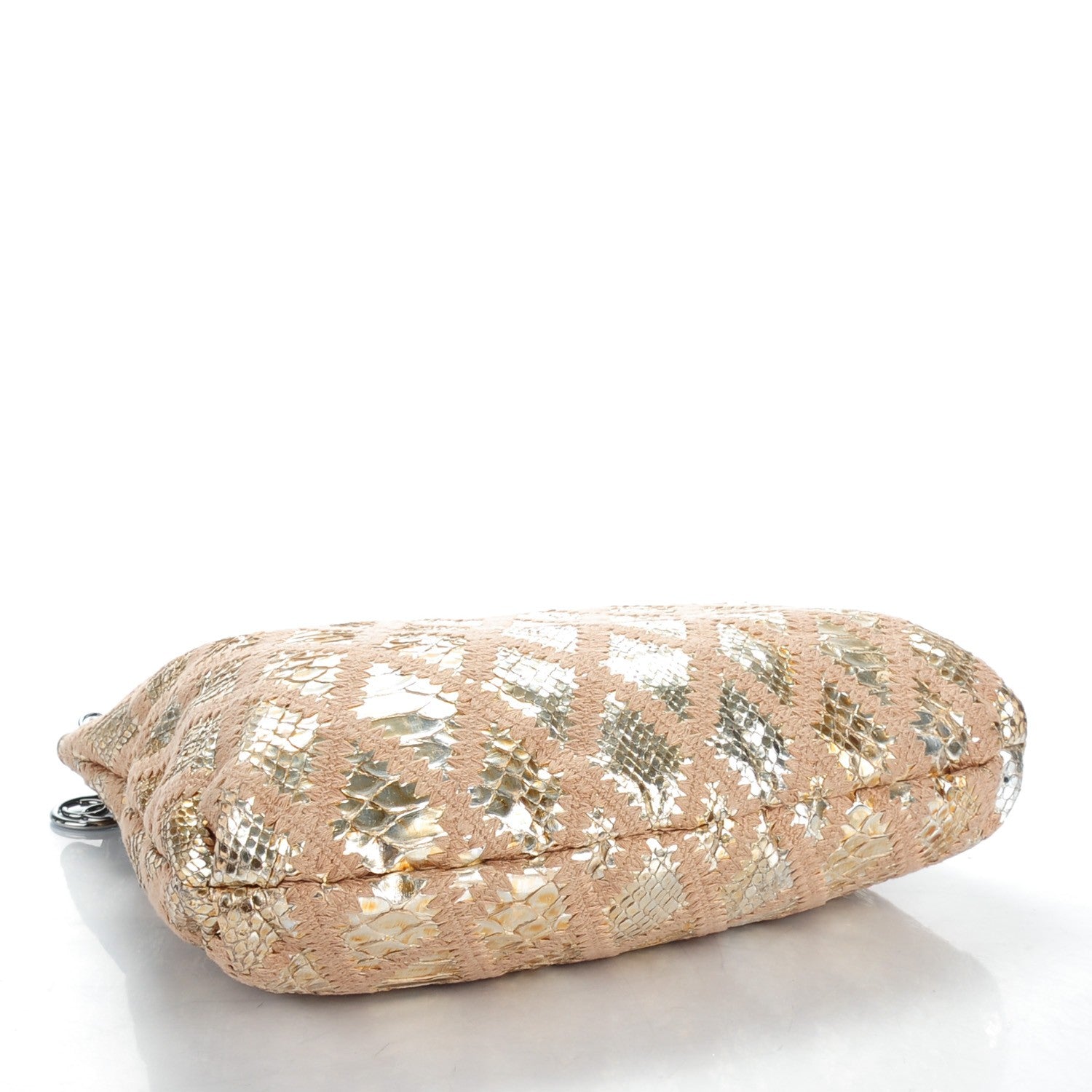 Chanel Python Crochet Soft and Chain Large Hobo Gold 4 of 7