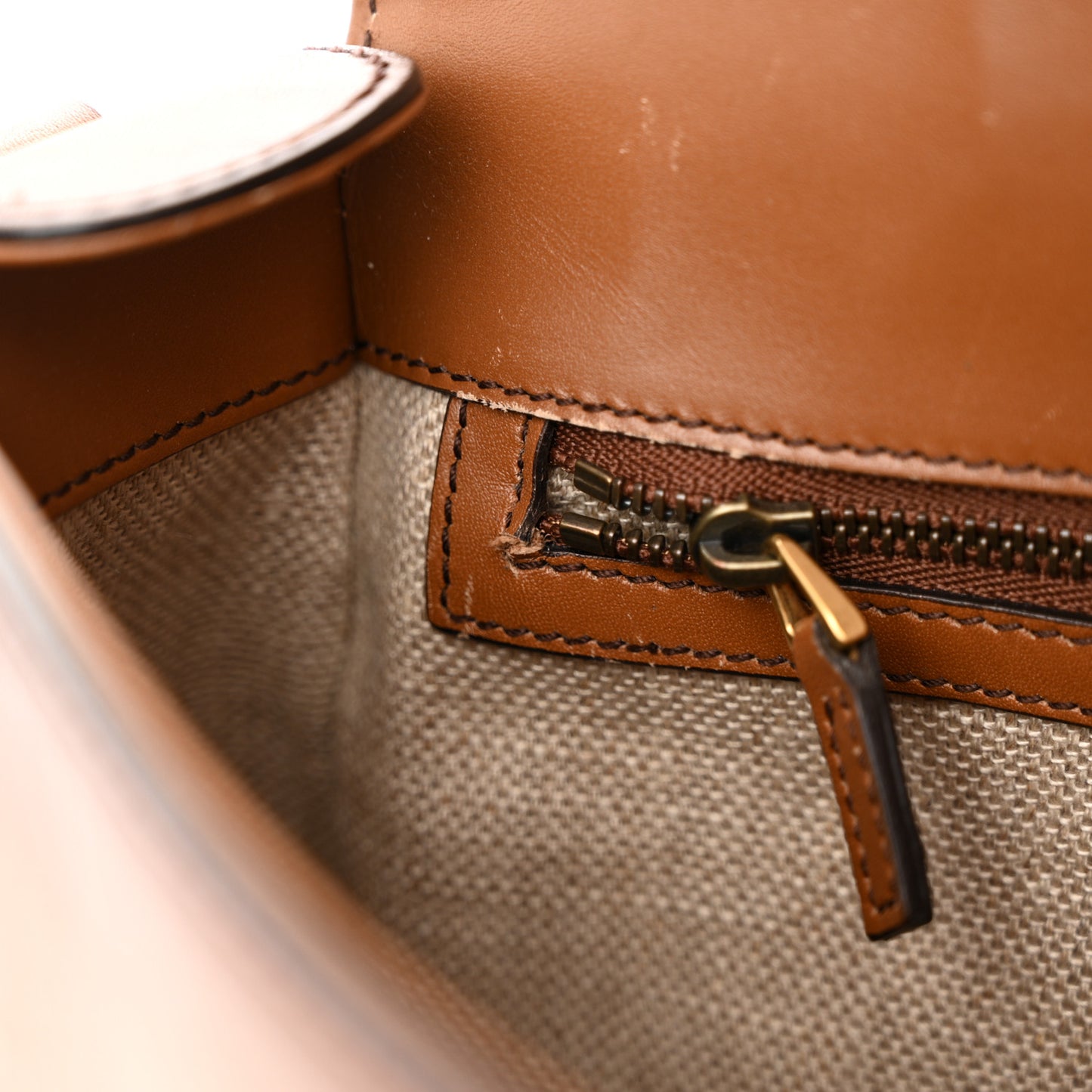 Calfskin Medium Lady Web Shoulder Bag Cuir