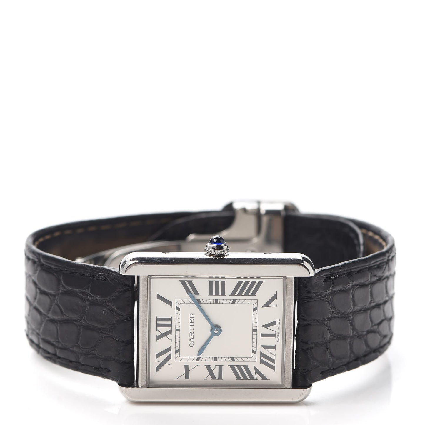 Stainless Steel Alligator 27mm Tank Solo Quartz Watch