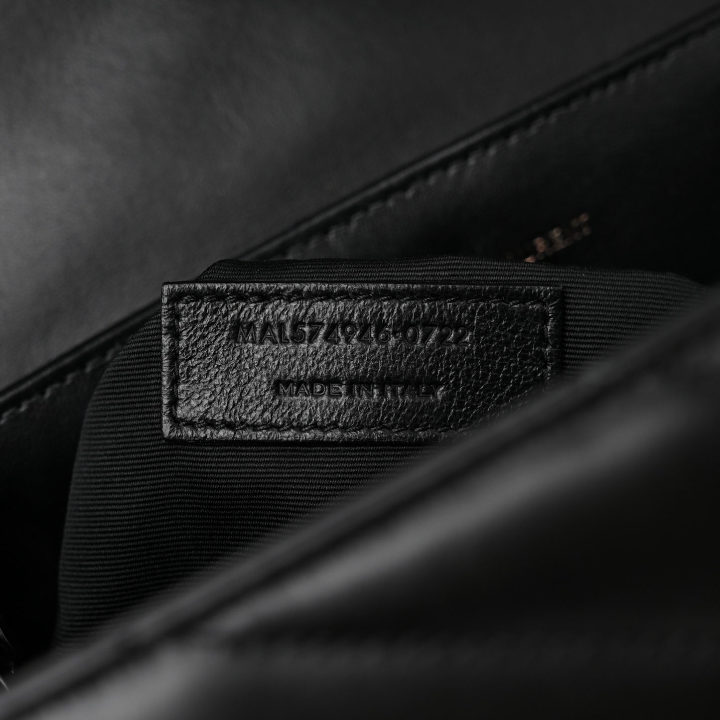Calfskin Y Quilted Monogram Monochrome Medium Loulou Chain Satchel Black
