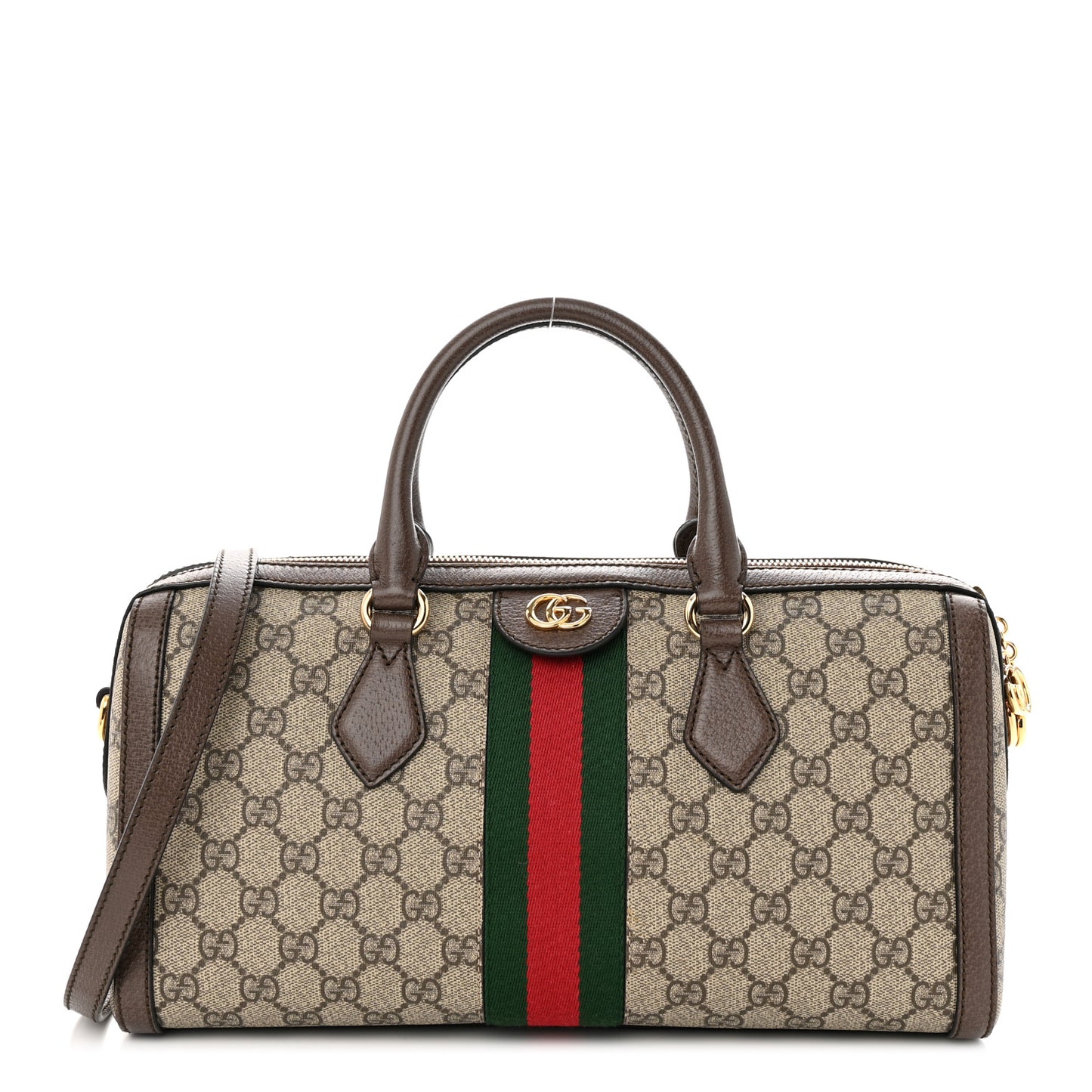 GG Supreme Monogram Web Medium Ophidia Boston Brown