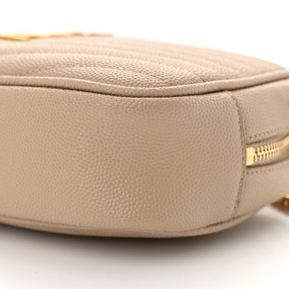 Saint Laurent Grain De Poudre Matelasse Monogram Mini Lou Camera Bag Dark Beige 10 of 10