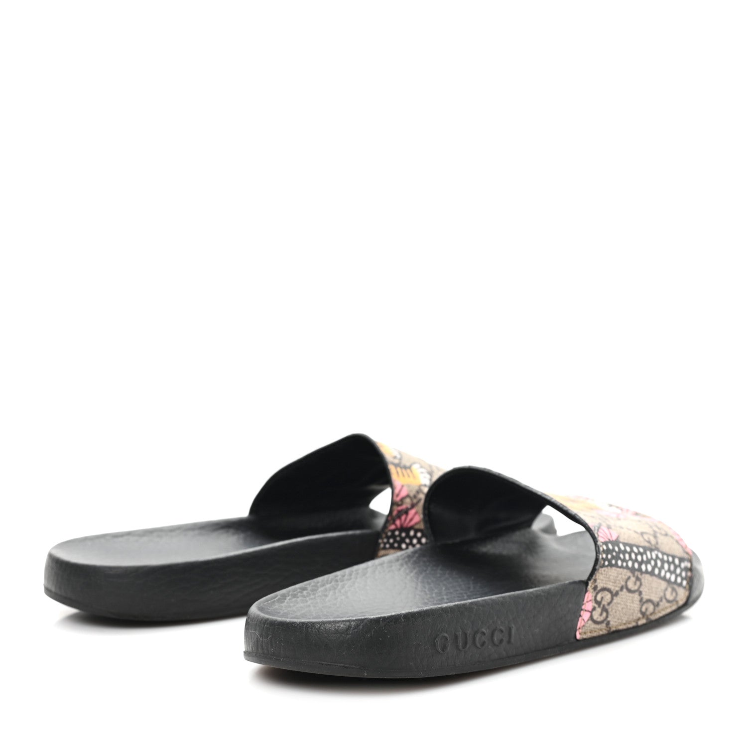 Gucci GG Supreme Monogram Bengal Slide Sandals 39 Beige Pink 5 of 8