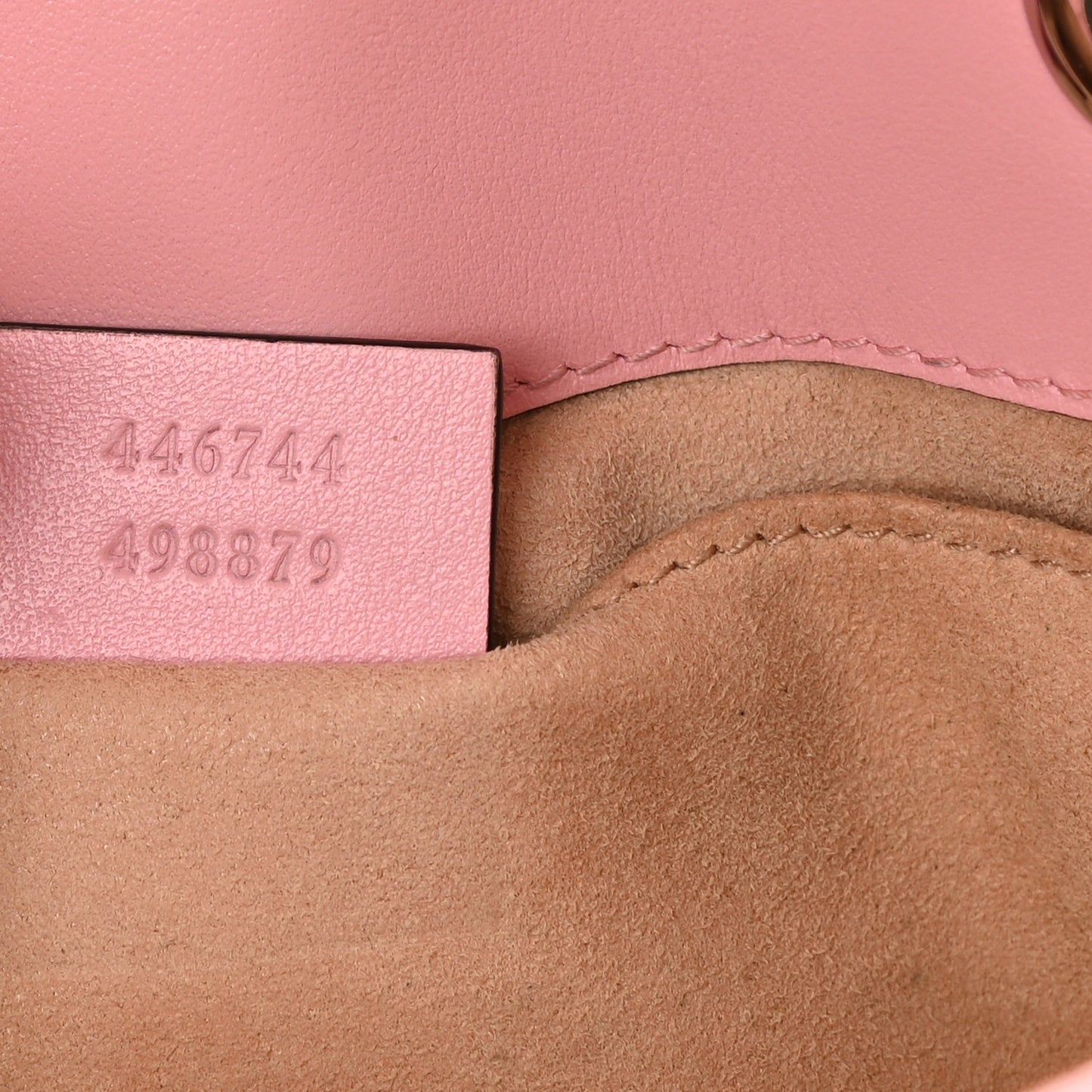 Calfskin Matelasse Mini GG Marmont Shoulder Bag Wild Rose