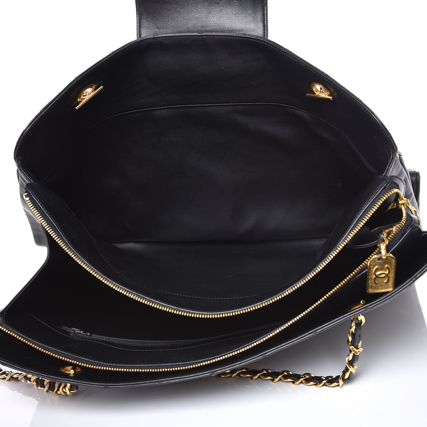 Calfskin Stitched XL Weekender Black